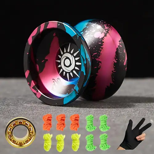 A SUNRISE YOYO COMES WITH GLOVES AND 4 STRINGS (LIGHT CONDITION) YOYO