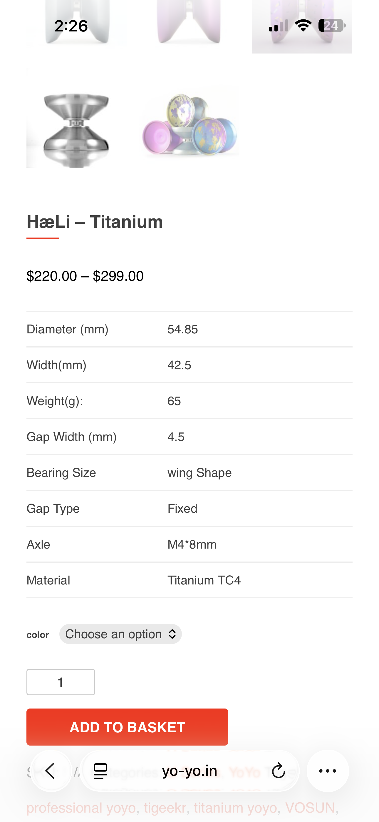 HAELI Titanium Yoyo 1 Of 1 in Egypt - Vosun Sport